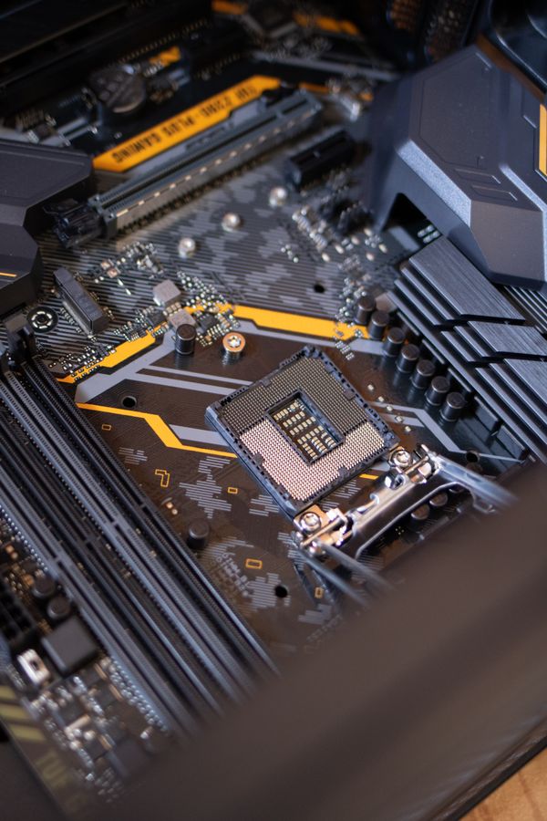 High-end computer hardware closeup